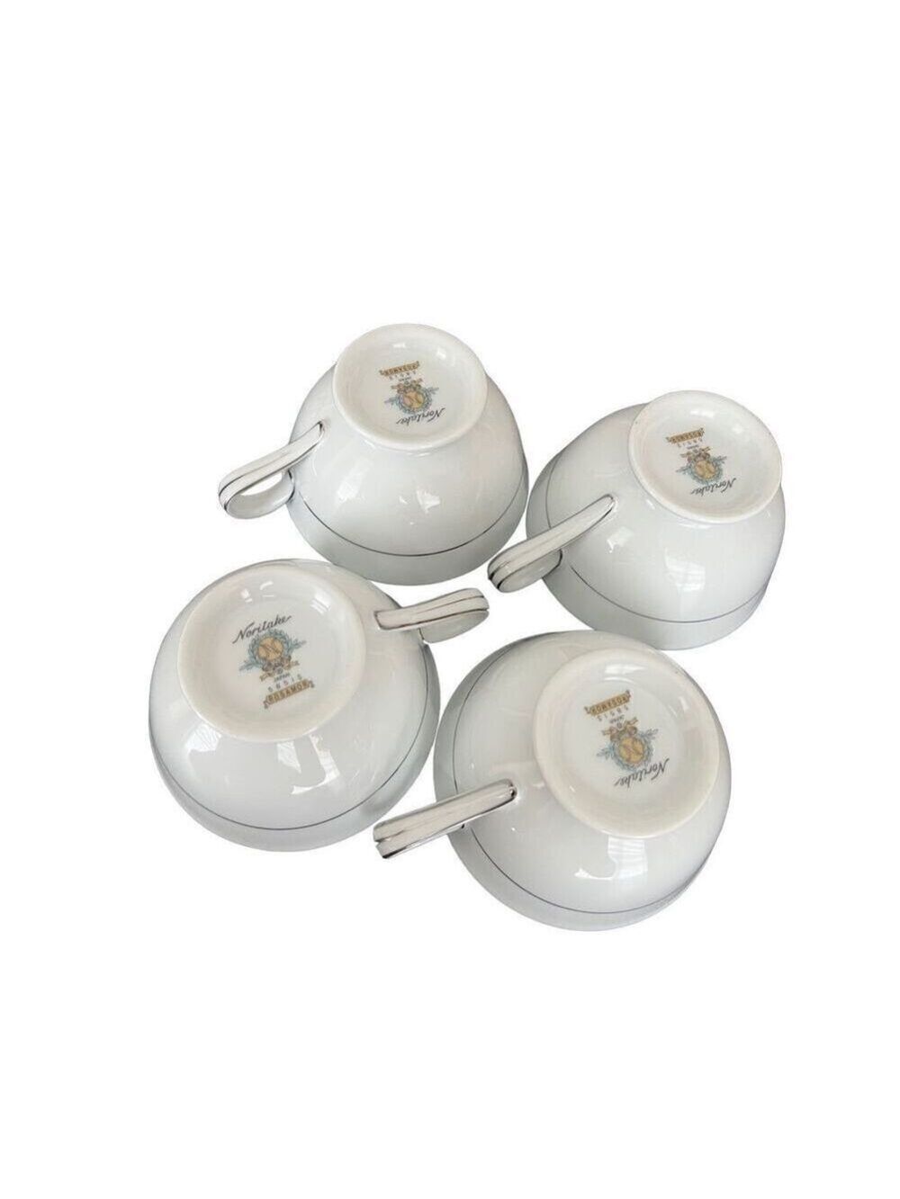 Noritake ROSAMOR Black Roses 4 Tea Cups made in Japan - Picture 2 of 8